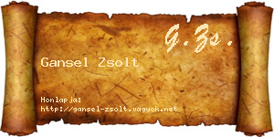 Gansel Zsolt névjegykártya